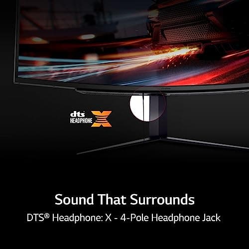 LG 49" Ultragear DQHD (5120x1440) Curved Gaming Monitor, 240Hz, 1ms, VESA DisplayHDR 1000, HDMI 2.1, DisplayPort, 4-Pole HP Out DTS HP:X, AMD FreeSync Premium Pro, Tilt/Swivel/Height Stand, Black 5