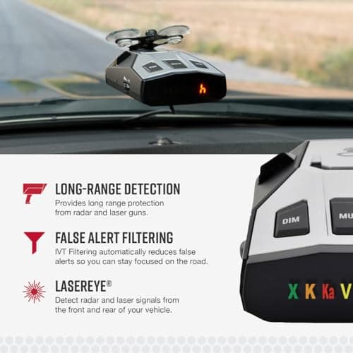 Cobra RAD 350 Laser Radar Detector - Long Range, False Alert Filter, OLED Display, Black 3