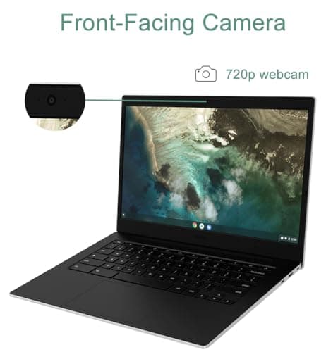 Samsung Galaxy Chromebook Go Laptop (14" LED, Intel Celeron N4500, 256GB Storage (128GB eMMC + 128GB SD Card)) Home & Student, 12-Hr Long Battery, Spill-Resistant, Webcam, Wi-Fi 6, IST HUB, Chrome OS 4
