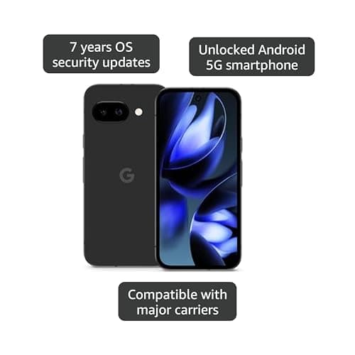 Google Pixel 9a with Gemini - Unlocked Android Smartphone with Incredible Camera and AI Photo Editing, All-Day Battery, and Powerful Security - Obsidian - 128 GB 4