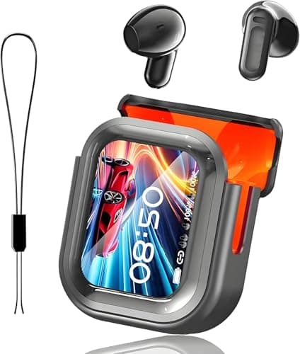 ERAZERL NE20 AI Translation Earbuds Real Time Wireless Bluetooth 6.0 AI Headphones LCD Touch Screen Support 148 Languages Translation Real Time Translator Earbuds Support Playing Music Phone Calls