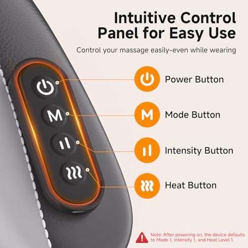 Senluyi 6D Neck Massager for Pain Relief Deep Tissue, Kneading Shiatsu Neck and Shoulder Massager with Heat,Cordless Massager for Back and Shoulder Pain, Gifts for Women Men Home Office Christmas 7