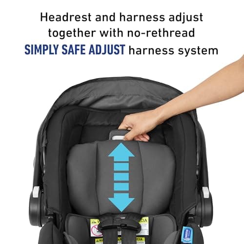 Graco SnugRide SnugFit Infant Car Seat, Baby Car Seat with Anti Rebound Bar for Extra Safety, No-Rethread Harness, LATCH Equipped Carseat, Baby Essentials, Gift for New Parents, Gotham 4