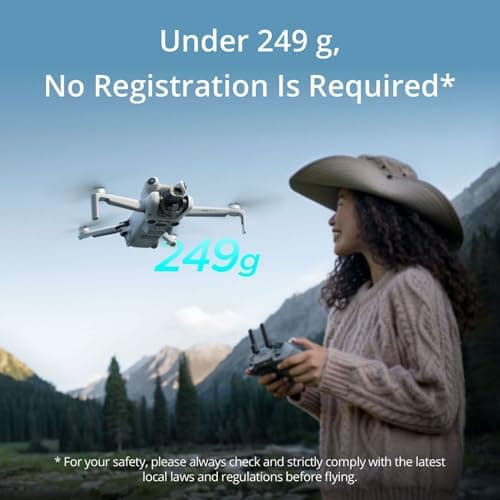 DJI Mini 4 Pro (DJI RC 2), Drones with Camera for Adults 4K, Under 0.549 lbs/249 g, 34 Mins Flight Time, 20km Max Video Transmission Distance, Omnidirectional Vision Sensing, Mini Drone for Beginners 2