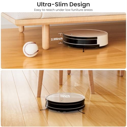 OKP Robot Vacuum Cleaner K5B, Super Thin, Powerful Suction, Cleaning Schedules, Self-Charging, Robotic Vacuums with Wi-Fi/App/Alexa Control, Ideal for Pet Hair Carpets Hard Floors 5
