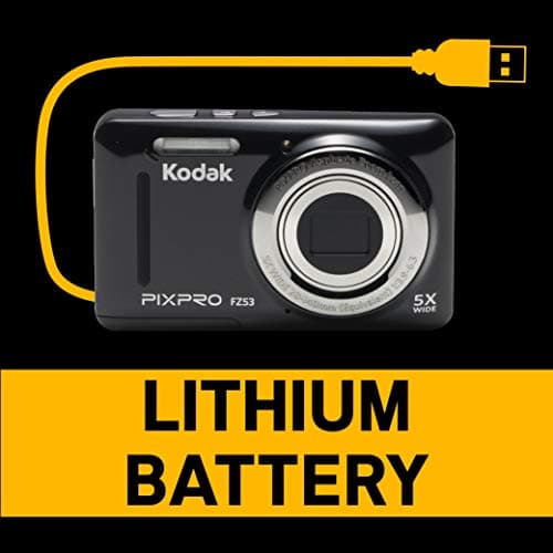 Kodak PIXPRO Friendly Zoom FZ53-BK 16MP Digital Camera with 5X Optical Zoom and 2.7" LCD Screen (Black) 5