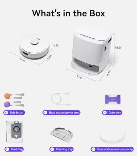 NARWAL Freo Z10 Robot Vacuum and Mop Combo, Tangle Free Robot Mop, 15,000Pa Suction, Adapts to Hard-to-Reach Areas, Self-Emptying, Mop Washing & Drying, Obstacle Avoidance, for Pet Hair & Hard Floor 2