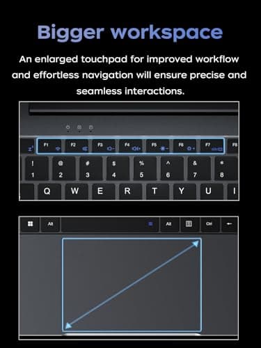 KAIGERR Laptop, Laptop Computer with Intel N97 Processor(Up to 3.6GHz), 16GB DDR4 512GB SSD Windows 11 Laptop for Home Business and Student, 1080P, USB3.2,Long Battery Life 5