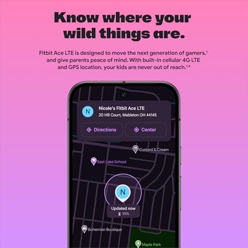 Fitbit Google Ace LTE - Kids Smartwatch with Call, Message, GPS, and Activity-Based Games, Ace Pass Data Plan Required - Spicy - Moovin 5