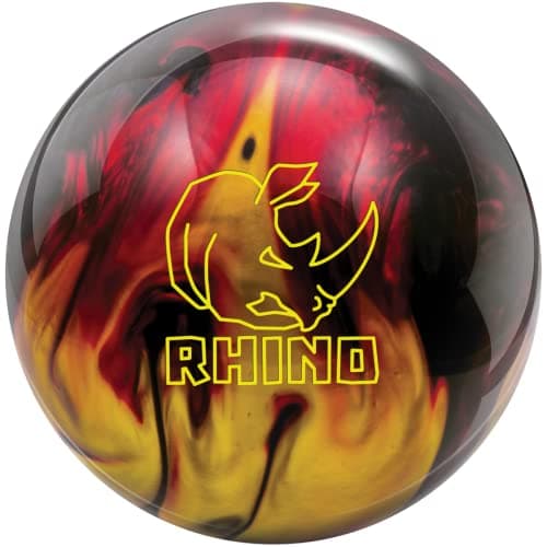 Brunswick Rhino Bowling Ball, Red/Black/Gold, 14 lb