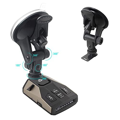 YeeBeny Suction Radar Detector Mount, Windshield & Dashboard Radar Holder Compatible with Cobra Radar Detectors Cobra RAD 450, 8-Band, ESD-6100, ESD-7000, XRS-9300, PRO-9780 and All Recent Models 5