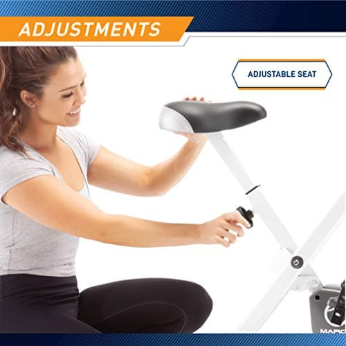 Marcy Foldable Exercise Bike with Adjustable Resistance for Cardio Workout and Strength Training NS-652 4