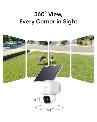 eufy Security SoloCam E30, 4-Cam Pack Kit, Security Cameras Wireless Outdoor, Solar Camera Outdoor Wireless, 360° Pan, AI Tracking, 2K Clarity, No Monthly Fee 2