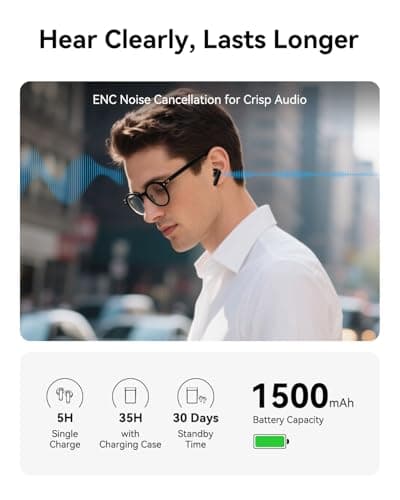 Wooask A9 Translation Earbuds Real Time Support Calls & Hotspot Sharing, AI Translator Earbuds No APP No Phone Needed with 140+ Languages, ChatGPT/Offline/Photo Translation for Business & Travel 4