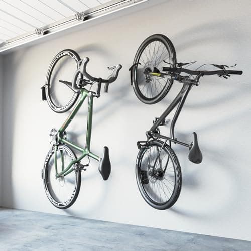monTEK Swivel Bike Wall Mount, Bike Hangers for Garage, Space-Saving Vertical Bike Rack, Sturdy Bike Storage Rack Holds Up to 66lbs, Easy to Install, 2 Pack 2