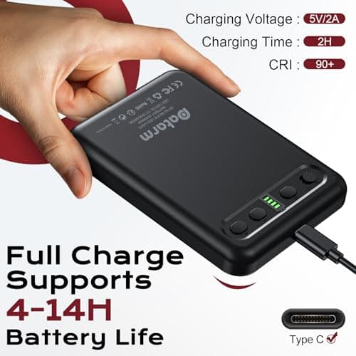 Datarm Rechargeable Soft Selfie Light for Phone, Camera, Laptop, 4-14H Battery Portable LED Light for Pictures, Phone Light Clip for Selfie, Vlog, TikTok, Makeup, Video Conference Black 3