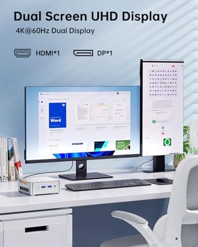 KAMRUI Essenx E2(Upgraded GK3Plus) Mini PC, 16GB RAM 512GB M.2 SSD Mini Computers,12th Alder Lake N95(Beat N100, up to 3.4GHz) Micro PC, HDMI+DP1.4 Dual 4K UHD, Gigabit Ethernet mini Desktop pc 4