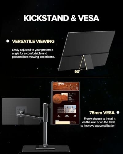 UPERFECT OLED Portable Monitor 14", 3K 2880x1800 | 120Hz | 0.1ms Portable Gaming Monitor, 500 Nits |120% DCI-P3 | 500000:1 Contrast | Ultra-Slim Design for Laptop Mini PC Phone Game Consoles 5