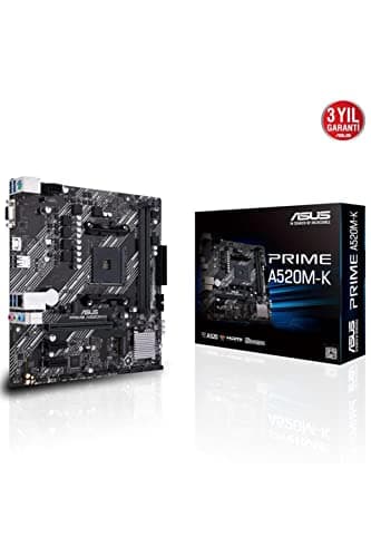 ASUS Prime A520M-K, AMD AM4, MATX, 64GB DDR4, 2 X DIMM, D-SUB, HDMI, PCIE 2