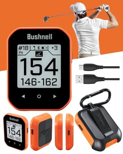 Wearable4U - Bushnell Phantom 3 GPS Rangefinder Orange with BITE Magnetic Mount and GreenView with Lens Cleaning Cloth Bundle 3