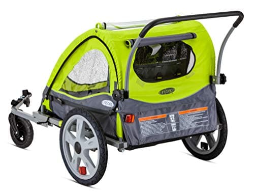 Instep Quick-N-EZ Double Tow Behind Bike Trailer, Converts to Stroller/Jogger, Green 6