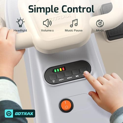 Gotrax WG1 Electric Wiggle Car for Kids, 12V Big Battery up to 120Min Playtime, Music Speaker &Rear Flash Wheels, Battery Display & Easy Assembly w/Pedal Throttle, Crazy Cart Gift for Ages 3+, 132Lbs 5