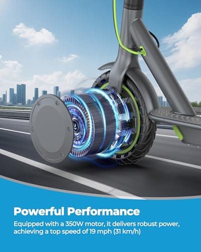 Roinside Electric Scooter for Adults - 8.5" Solid Tires, 350W Motor, Up to 19 MPH and 15 Miles Long-Range Commuting Folding E-Scooter with Dual Braking System and Smart App 5