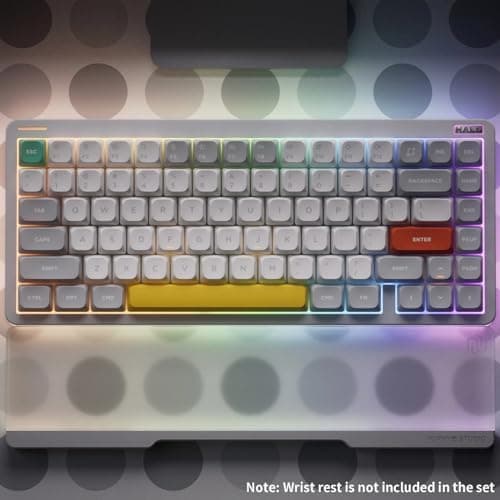 nuphy Halo75 V2 Mechancial Gaming Kyeboard,75% Wireless Hot Swappable Bluetooth Keyboard,83 Kyes RGB Backlit Keyboard,Support Bluetooth/2.4GHz/USB-C (White, Raspberry (46gf)) 3