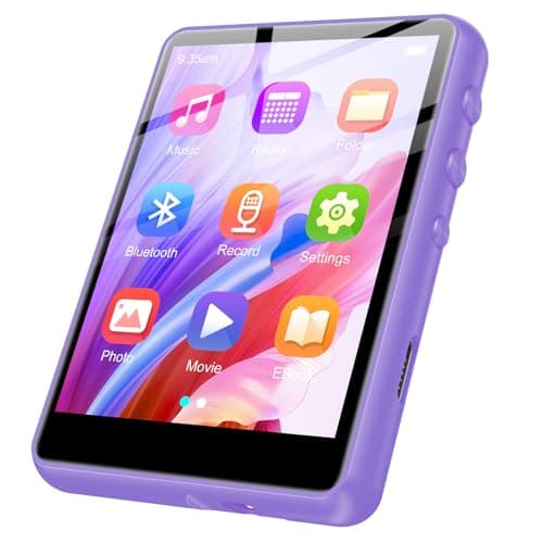 128GB MP3 Player - Music Player with Bluetooth 5.4, 2.4" Portable HiFi MP3 Player with FM Radio, HD Speaker, E-Book,Voice Recorder, Walkman Digital Music Player Earphones Included