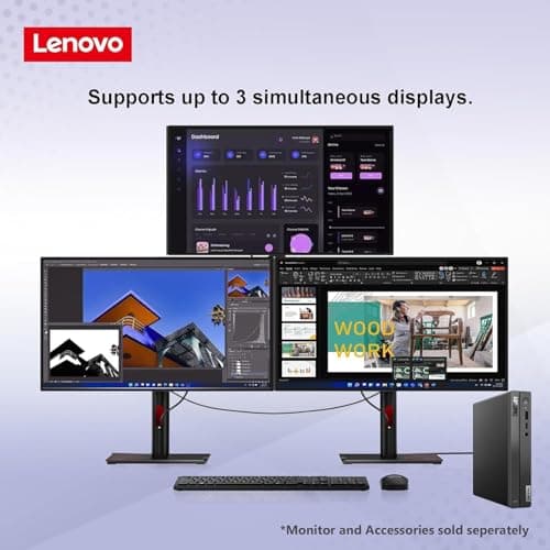 Lenovo ThinKCentre neo 50q Gen 4 Tiny 1L Business Mini Desktop Computer, 13th Gen Intel 8-Core i5-13420H (Beat i7-1355U), 16GB DDR4 RAM, 512GB PCIe SSD, 2 DisplayPorts, WiFi 6, Win 11 Pro, Vent-Hear 5