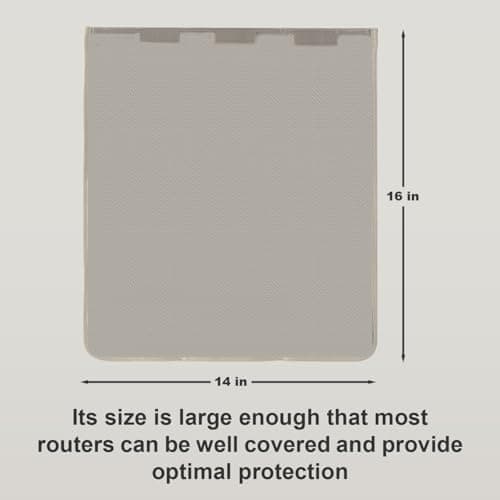 WiFi Router Shielding Cover - 14x16 Inches Copper Nickel Fabric, Adjustable Signal Management for Home & Office 2