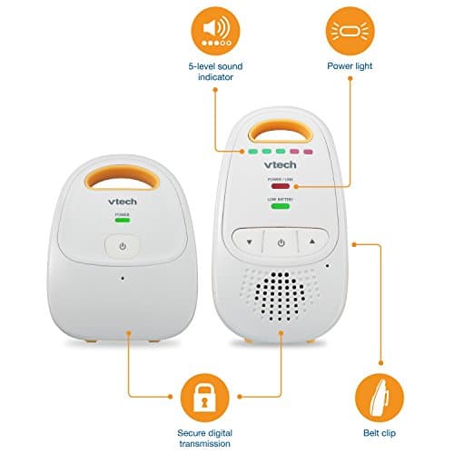 VTech Upgraded Audio Baby Monitor with Rechargeable Battery, Long Range, and Crystal-Clear Sound 5