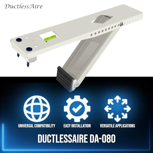 DuctlessAire DA-80 Wall Mount Support Bracket - Heavy Duty Air Conditioner Support Brackets - Air Conditioner Window Unit, Mini Split, HVAC Brackets - Outdoor Wall Mounted Window AC Bracket (80 lbs) 3