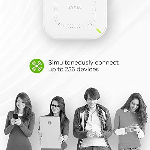 Zyxel WiFi 6 AX1800 Wireless Gigabit Access Point | Mesh, Seamless Roaming, & MU-MIMO | WPA3-PSK Security | Cloud, App or Direct Management | POE+ or AC Powered | AC Adapter Included | NWA50AX 4