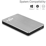 NRICO 500GB Portable External Hard Drive USB 3.0 HDD 2.5inch Storage Compatible for PC, Mac, Desktop,PS4 (500GB, Grey) 2