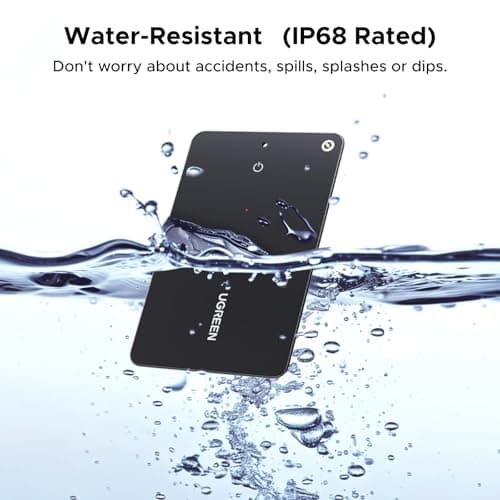UGREEN FineTrack Slim S (Samsung Only) Wallet Tracker Card, 1-Year Rechargeable Bluetooth Tracker Card Finder Work with Samsung SmartThings APP for Galaxy S25/S24/S23 Ultra -1.7mm & IP68 Waterproof 8