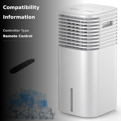 Windowless Portable Air Conditioner, 15H Timer & 120°Oscillation, 3-IN-1 Portable AC Unit with Remote, 2-Gal Tank, 3 Modes & 3 Speeds, Ultra-Quiet 24" Ventless Swamp Cooler for Room Home Office, White 3