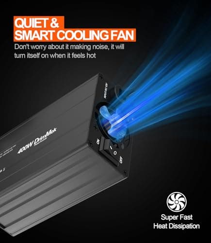 400W Car Power Inverter - Dual DC 12V to 110V AC Car Plug Adapter Outlets, Fast Charging USB C 65W & 24W Port, Power Inverters for Vehicles, Laptop Car Charger, Road Trips 5