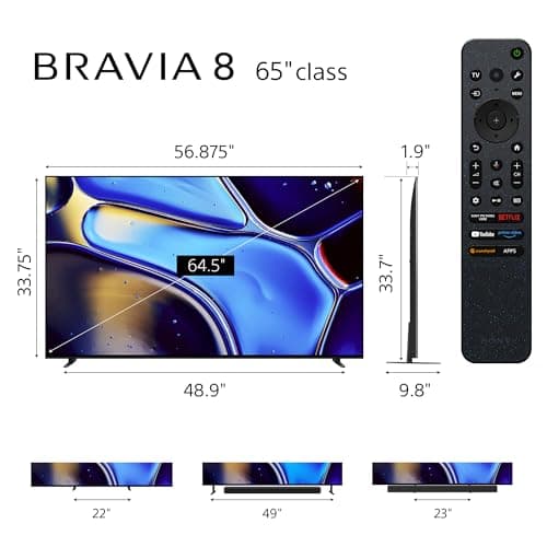 Sony 65 Inch OLED 4K Ultra HD TV BRAVIA 8 Smart Google TV with Dolby Vision HDR and Exclusive Features for PlayStation 5 (K-65XR80) 2