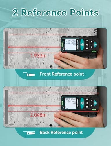 Laser Measure 50M/165ft,RockSeed Digital Laser Distance Meter with 2 Bubble Levels,Portable M/in/Ft Unit Switching Backlit LCD and Measuring Distance/Area/Volume/Pythagorean 3