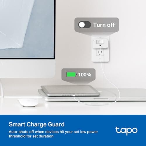 TP-Link 𝗧𝗮𝗽𝗼 Smart Plug Wi-Fi Mini, Energy Monitoring, Compatible with Alexa & Google Home & Samsung SmartThings, Timer, 15A/1800W Max, ETL Certified, 2.4G Wi-Fi Only, Tapo P115(4-Pack) 4