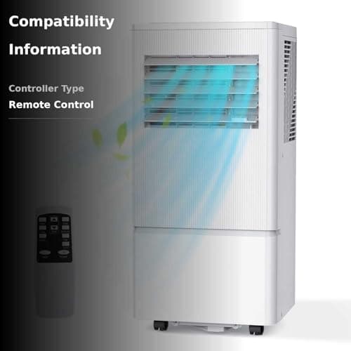 Air Choice Portable Air Conditioner, 10000 BTU Air Conditioner Portable for Room Up to 450 Sq.Ft, Remote Control, 24H Timer, Dehumidifier & Fan Modes, 3-in-1 AC Unit with Window Kit for Home Office 3