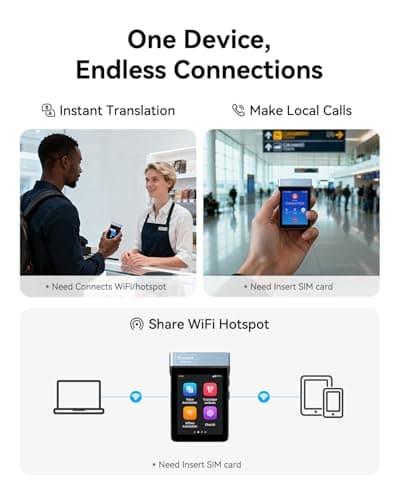 Wooask A9 Translation Earbuds Real Time Support Calls & Hotspot Sharing, AI Translator Earbuds No APP No Phone Needed with 140+ Languages, ChatGPT/Offline/Photo Translation for Business & Travel 3