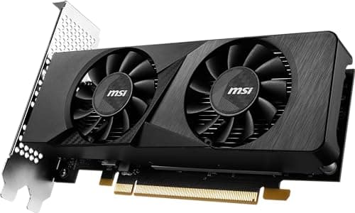 MSI GeForce RTX 3050 LP 6G OC Gaming Graphics Card - 6GB GDDR6, 1492 MHz, PCI Express Gen 4, 96-bit, 1x DP (v1.4a), 2X HDMI 2.1 (Supports 4K) 3