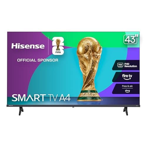 Hisense 43-Inch Class A4 Series FHD 1080p Smart Fire TV (43A4NF, 2025 Model) - DTS Virtual: X, Slim Bezel Design, Alexa Built in