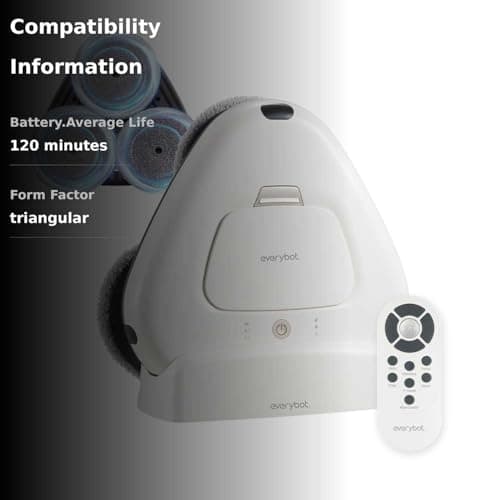 EVERYBOT Three-Spin Robot Mop - Ultra Quiet Smart Mopping Robot Cleaner Only | Powerful Stylish 3 Spin Wet Mop for Hard Floor & Tile Cleaning with Remote Control | Large Water Tank 3