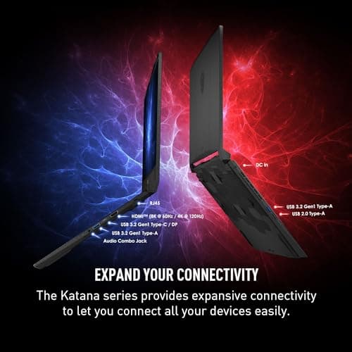 MSI Katana A15 AI 15.6” 144Hz FHD Gaming Laptop – Ryzen 7-8845HS, GeForce RTX 4060, 32GB DDR5, 1TB SSD, Cooler Boost 5, Windows 1, B8VF-448US 4