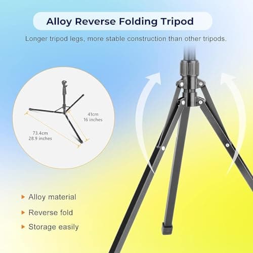 Aureday 14'' Selfie Ring Light with 62'' Tripod Stand and Phone Holder, Dimmable LED Phone Ringlight for Makeup/Video Recording/Photography, Circle Lighting for All Cell Phones&Lightweight Cameras 4