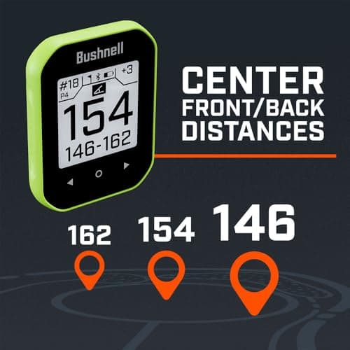 Bushnell Golf Phantom 3 Slope GPS – Handheld Golf GPS with Slope-Adjusted Distances, Strong Magnet Cart Mount, 38,000+ Courses, Auto Hole Advance – Neon Green 4