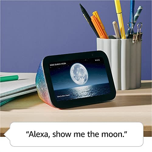 Amazon Echo Show 5 Kids (newest model), Designed for kids, with Alexa+ Early Access, parental controls, Includes 1 year of Amazon Kids+, Galaxy 4